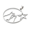 304 Stainless Steel Pendants STAS-I327-02P-03-2