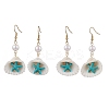 304 Stainless Steel Shell Shape Dangle Earrings EJEW-JE06269-2