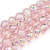 Transparent Electroplate Glass Beads Strands EGLA-N012-001-B06-1