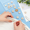 16Pcs 4 Styles Flower Shape Alloy Cabochons JEWB-FG0001-19-3