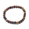 Natural Polychrome Jasper/Picasso Stone/Picasso Jasper Bead Stretch Bracelets BJEW-K212-B-001-1