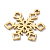 Christmas Theme 304 Stainless Steel Pendants STAS-R003-04G-04-2