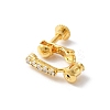 Brass with Crystal Rhinestone Clip-on Earring Findings FIND-WH0127-03G-2