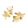Brass Micro Pave Clear Cubic Zirconia with Resin Pendants KK-G533-01G-02-2