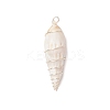 Copper Wire Wrapped Natural Spiral Shell Big Pendants PALLOY-JF03397-01-3
