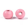 Spray Painted Round Natural Schima Wood Beads WOOD-A018-6mm-06-2