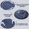2Pcs 2 Colors Bridal Rhinestones Pearl Mesh Veil Cloth Hair Bands MRMJ-GF0001-50A-6