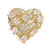 Rack Plating Brass Micro Pave Cubic Zirconia Heart Open Cuff Rings for Women RJEW-C080-05G-2