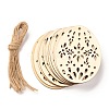 DIY Egg Shape Handmade Hollow Out Graffiti Wood WOOD-G007-01F-1
