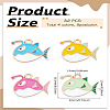 32Pcs 4 Colors Alloy Enamel Pendants ENAM-LP0001-93-2