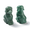 Natural Green Aventurine Carved Healing Dog Figurines DJEW-F025-01C-1