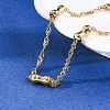 304 Stainless Steel Rope Chain Bracelets for Women BJEW-C094-05G-3
