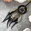 Irregular Nugget Woven Net/Web with Feather Pendant Decoration PW-WG89B61-01-1