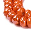 Glazed Porcelain Rondelle Beads PORC-Q001-01A-4