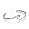 Tarnish Resistant 304 Stainless Steel Cuff Bangles LS-BJEW-G611-01P-2