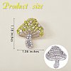 Cubic Zirconia Mushroom Brooch JBR102B-5