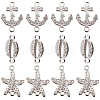 30Pcs 3 Styles Alloy Connector Charms with Crystal Rhinestone FIND-SC0007-89-1