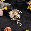 Alloy with Plastic Pearl Ornament Accessories FIND-WH20030-11C-G-3