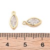 Brass Micro Pave Clear Cubic Zirconia Charms LS-KK-G516-27G-3