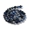 Natural Dumortierite Quartz Beads Strands G-G030-A04-02-3