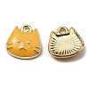 Golden Plated Alloy Charms ENAM-L042-01G-01-1