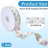 1Roll Single Face Printed Polyester Satin Ribbon SRIB-CY0001-47A-2