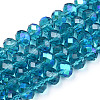 Electroplate Glass Beads Strands X-EGLA-A034-T4mm-L25-1