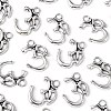 Yoga Theme Tibetan Style Alloy OM Pendants TIBEP-3555-AS-LF-4