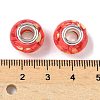 Transparent Resin Rondelle European Beads RESI-S023-30-3