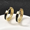 Brass Micro Pave Clear Cubic Zirconia Hoop Earrings EJEW-K276-11G-01-1