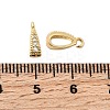 Brass Micro Pave Clear Cubic Zirconia Pendant Bails KK-G542-03G-02-3