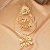 Flower Alloy Rhinestones Pendant Necklaces & Rings & Cuff Bangles Sets for Women FS-WG14933-01-4
