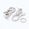 Anti-Tarnish Rhodium Plated 925 Sterling Silver S-Hook Clasps STER-I016-120C-P-2
