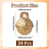 30Pcs Brass Bell Pendants KKB-CN0001-02B-C-2