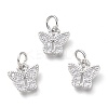 Brass Micro Pave Clear Cubic Zirconia Pendants KK-P188-N01-P-1
