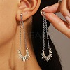 304 Stainless Steel Dangle Stud Earrings FS-WG82045-25-1