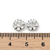Brass Micro Pave Clear Cubic Zirconia Cabochons KK-P302-13P-3