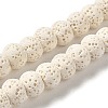 Natural Lava Rock Dyed Beads Strands G-Z036-B01-04-1