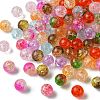 200Pcs 8 Colors Transparent Crackle Acrylic Beads CACR-FS0001-03-3
