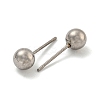 Tarnish Resistant 304 Stainless Steel with 201 Stainless Steel Smooth Round Ball Stud Earring Findings STAS-O004-08D-P-2