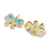 Brass Micro Pave Clear Cubic Zirconia Pendants KK-L213-009G-2