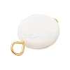 3Pcs 3 Styles Natural Freshwater Shell Flat Round Charms PALLOY-JF04018-02-5