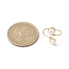 Copper Wire Wrapped Natural Cultured Freshwater Pearl Toe Open Ring X-RJEW-JR00620-4