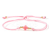Adjustable Brass & Acrylic Beads Slider Bracelets NV0249-3-1