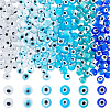 210Pcs 6 Colors Handmade Evil Eye Lampwork Beads LAMP-WR0001-03-1