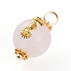 Natural Rose Quartz & Amethyst & Lapis Lazuli Pendants PALLOY-JF00591-2