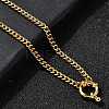 304 Stainless Steel Twisted Chain Necklaces with Spring Ring Clasps for Women NJEW-Z091-08G-2