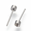304 Stainless Steel Post Stud Earring Settings STAS-I097-009P-2