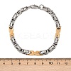 201 Stainless Steel Byzantine Chain Bracelets for Women BJEW-B143-13GP-5