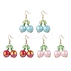 Acrylic Glass Cherry Dangle Earrings EJEW-MZ00510-2